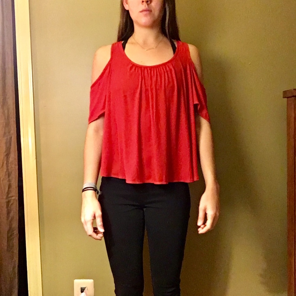 Lush open boulder chiffon tee
